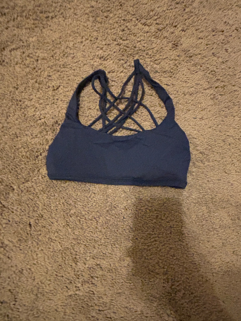 Navy Blue Lululemon free to be serene Sports Bra